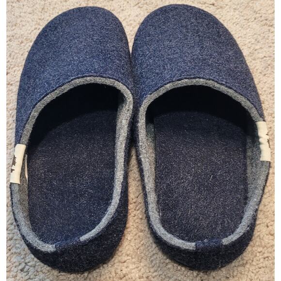 Gumbies Outback Slippers Navy Gray Felt Indoor Lounge Shoes Unisex EUC M11/W12 main image 6